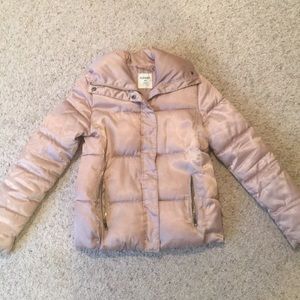 Old Navy Rose Gold/Pink Puffer Coat
